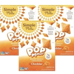 Simple Mills Pop Mmms Cheddar Veggie Flour Baked Snack Crackers